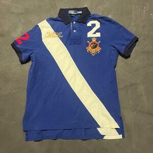 Vintage Polo Ralph Lauren Mercer Classic Hunter Jumper Team Polo Shirt Large